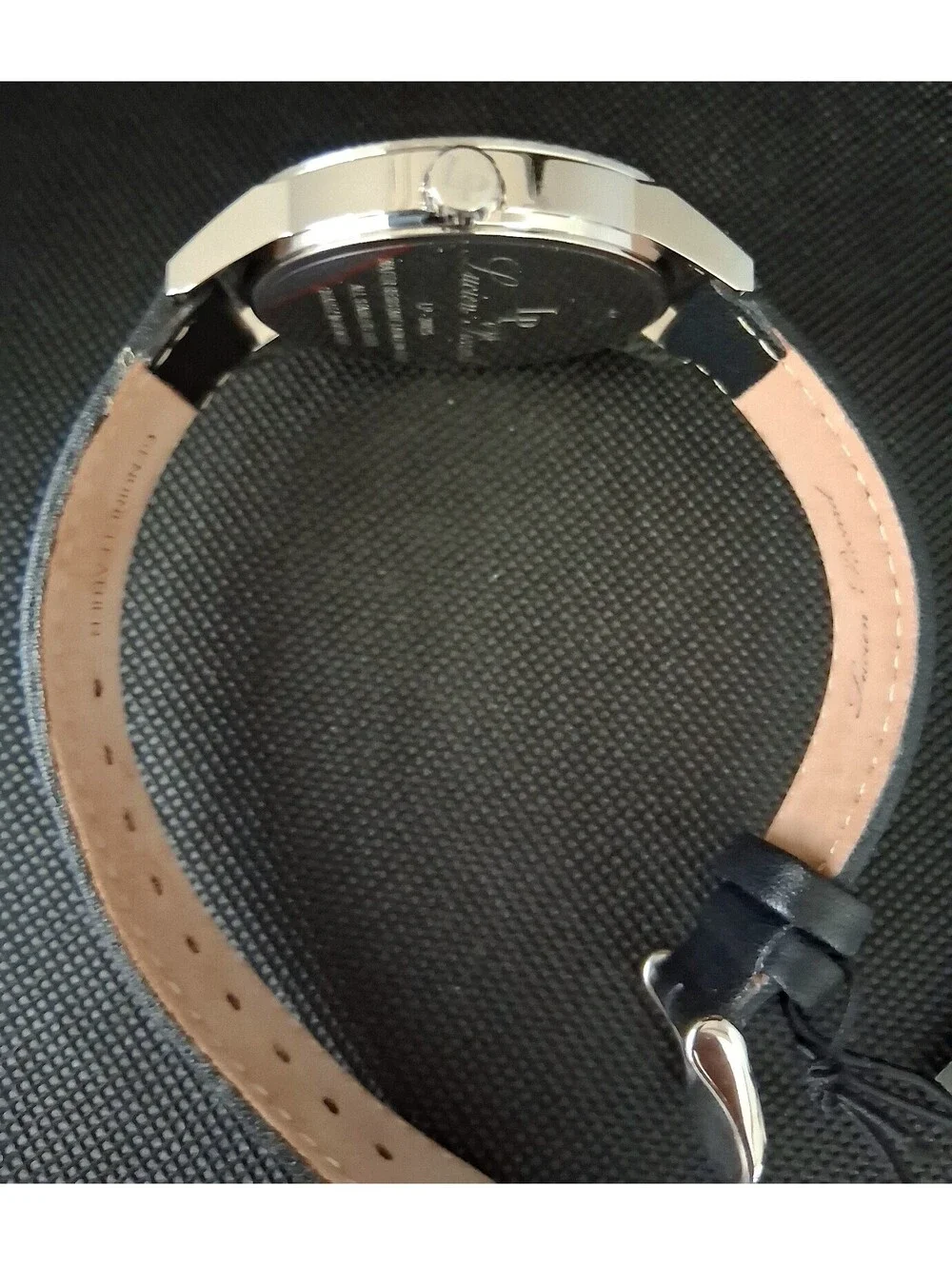 Brand‎ New Lucien Piccard LP-28025 Black Leather Men's Watch